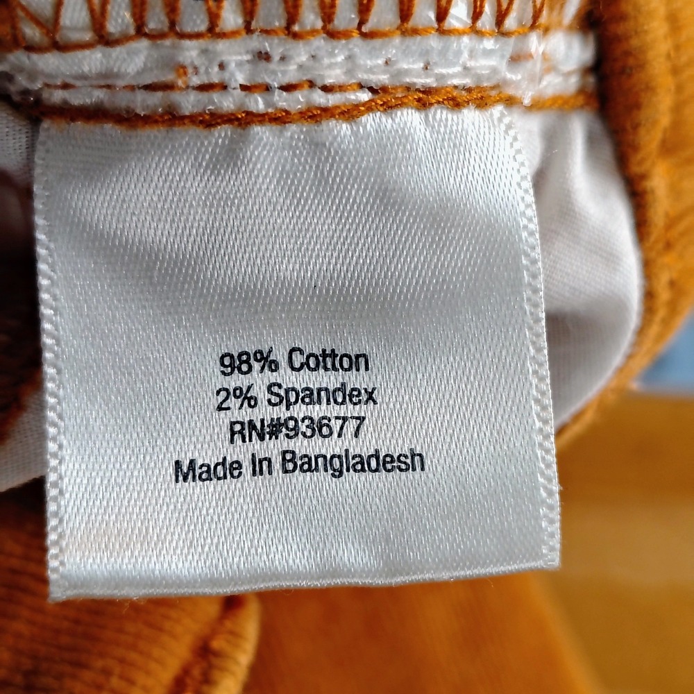 St Johns Bay Womens Straight Leg Corduroy Pants Burnt Orange Size 10 vacation - Picture 6 of 8